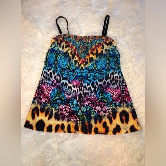 Colorful Butterfly print tankini - Picture 2 of 15